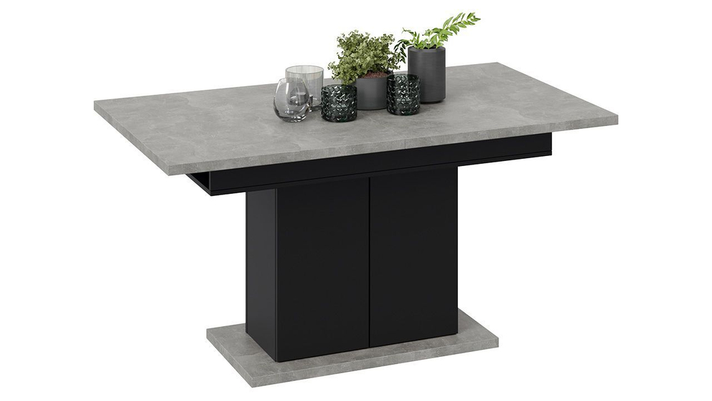 Стол кухонный обеденный раздвижной Белый, Дюна_32, 85х150,4х77 см