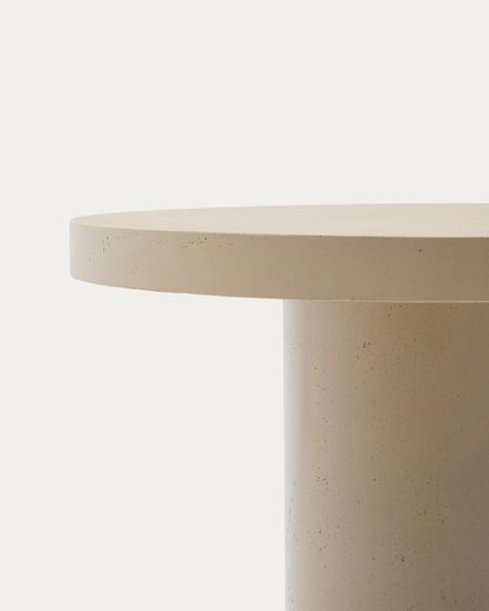 Aiguablava Круглый стол из бежевого цемента Ø90 см Испания La Forma