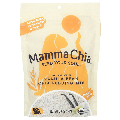 Mamma Chia, Смесь для пудинга с чиа, ваниль, 150 г (5,3 унции)
