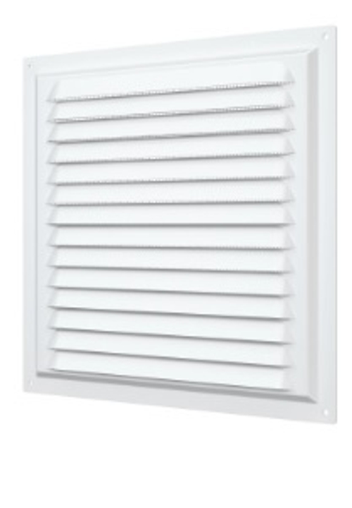 Решетка вент. регул 250*250  мм вытяж Эра металл белая