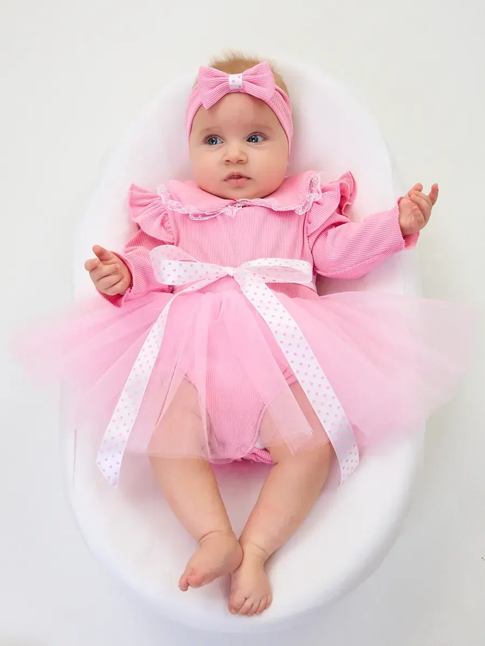 Платье-боди для новорожденной