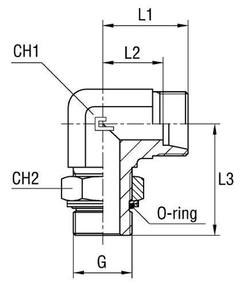 Штуцер FRG90 DS08 BSP 1/4&quot; (корпус)