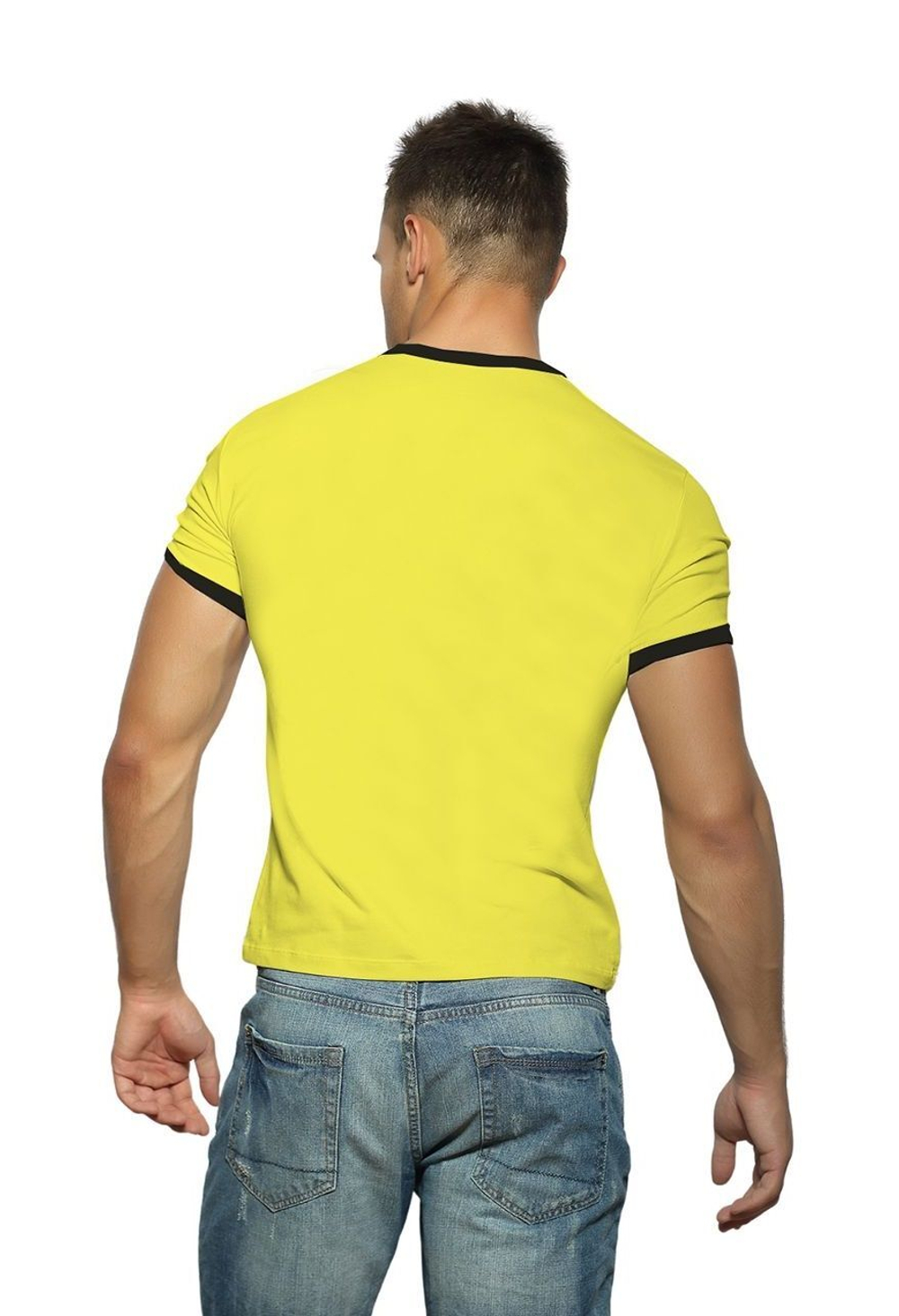 Яркая футболка с принтом в виде белки в противогазе (Размер: M) (Цвет: желтый)