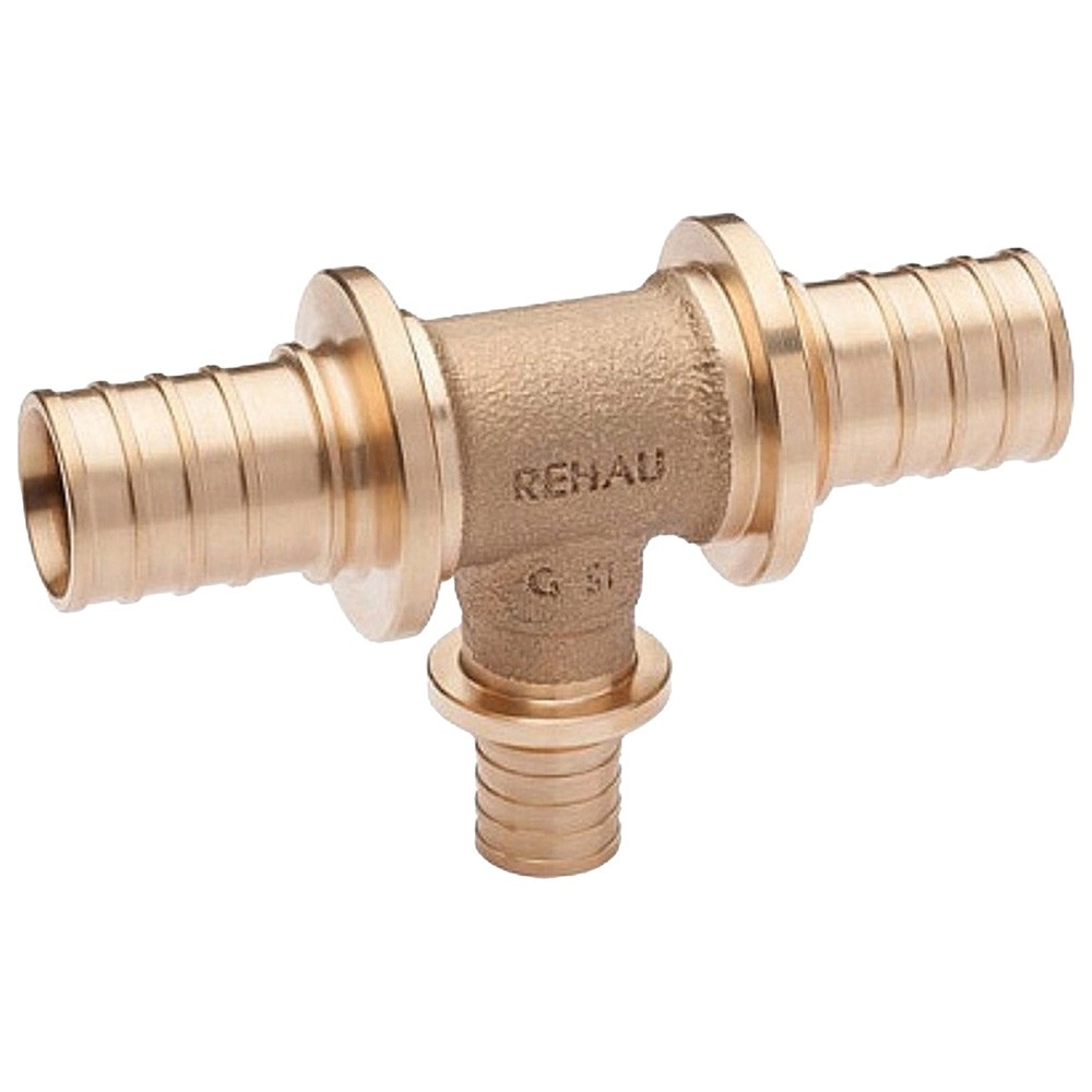 Тройник REHAU с уменьшенным боковым проходом 20-16-20 PLATINUM RX, бронза