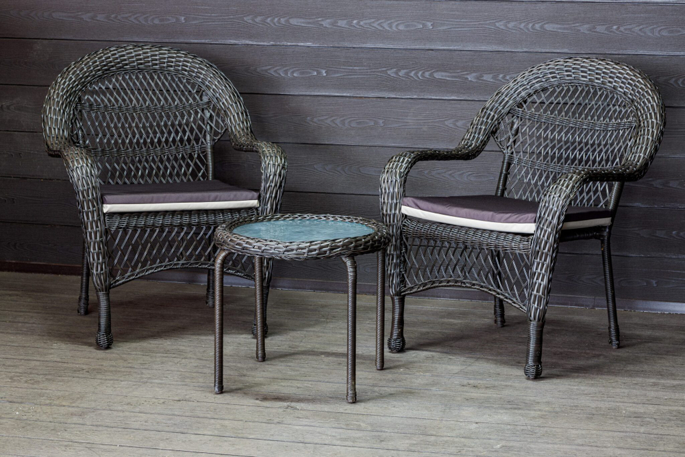 Садовый комплект из искусственного ротанга Мэдисон НЬЮ (Medison NEW) Balcony set с круглым столиком с подушками на сиденье