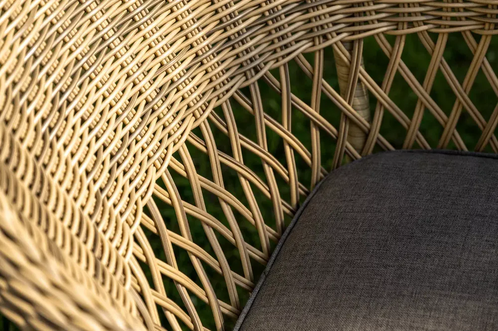 "Эспрессо-150 S" обеденная группа плетеная, цвет соломенный