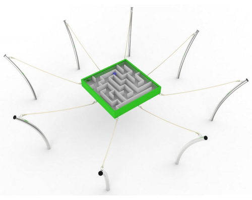 Игровой элемент Подвесной лабиринт 335.02 (8 стоек)