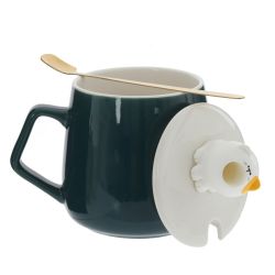 GAEM Кружка с крышкой и ложкой, 390 мл, L12,5 W9,5 H13 см