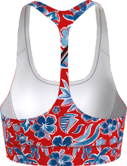 ТОП теннисный Tommy Hilfiger Mid Intensity Floral AOP Bra - разноцветный