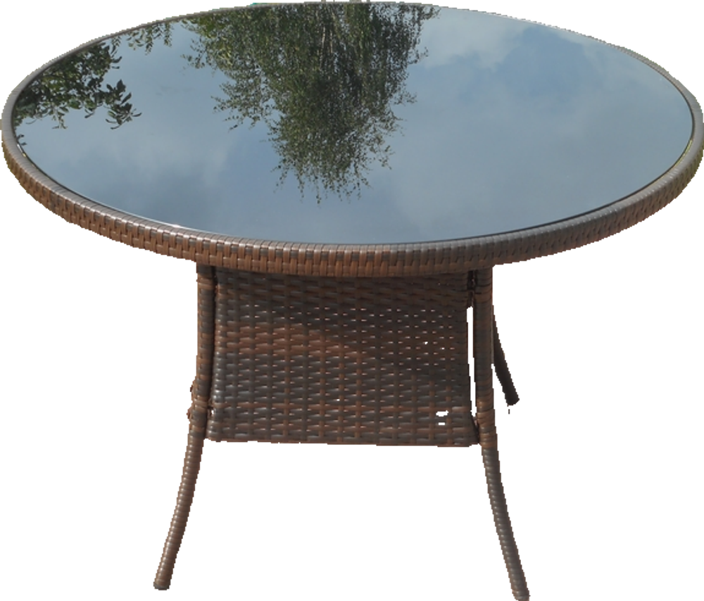 Стол из искусственного ротанга ЭММА «EMMA» Dark Brown D105 см