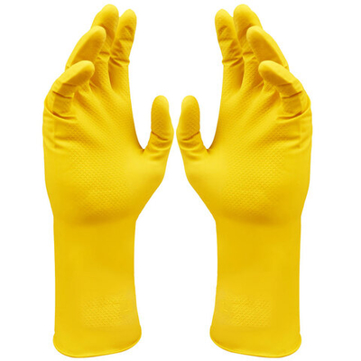 Перчатки резиновые OfficeClean, желтые, размер М