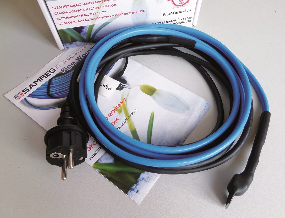 Комплект резистивного греющего кабеля Samreg PipeWarm (10м)