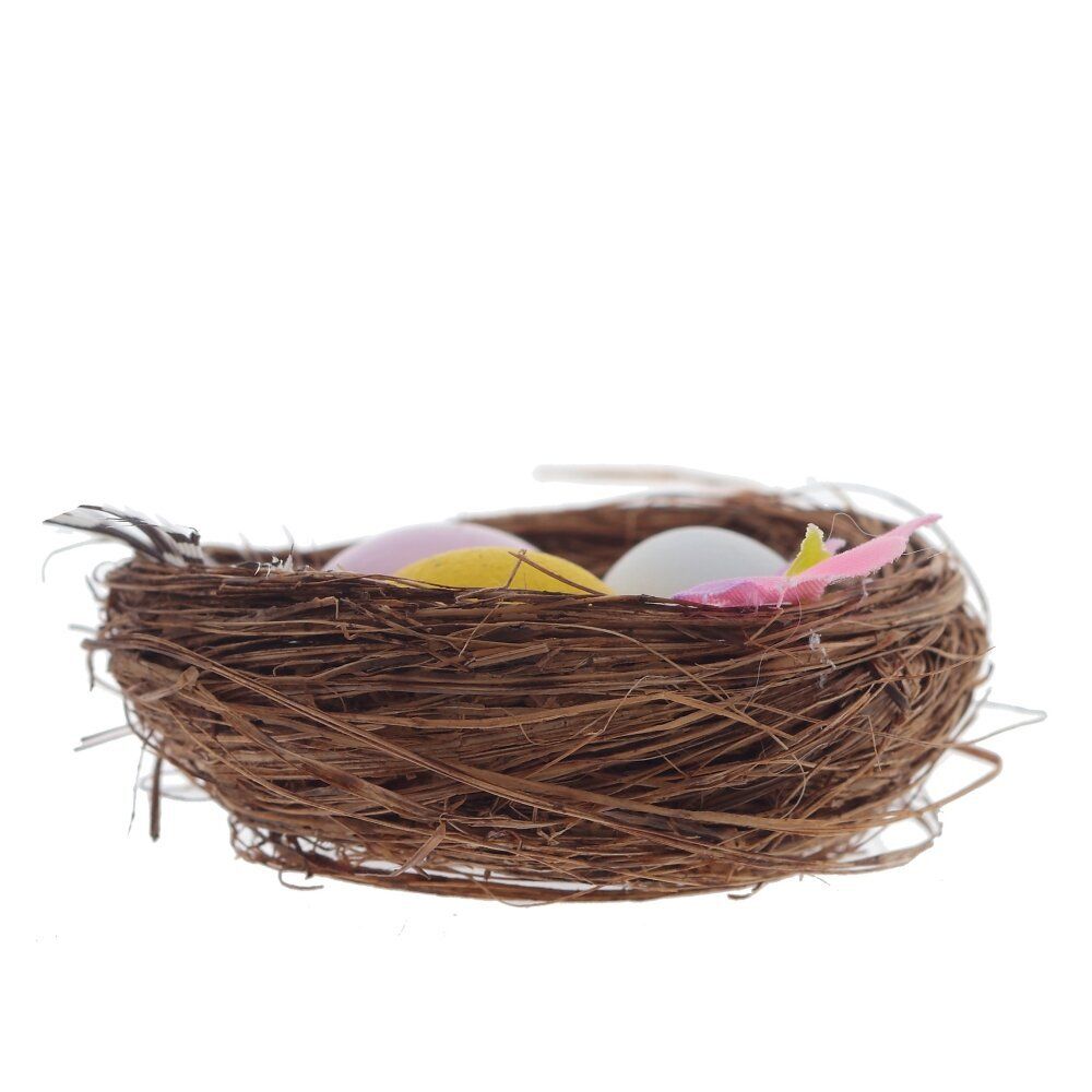 GAEM Изделие декоративное "Гнездо пасхальное" (блок 12 шт), L5,5 W5,5 H2,5 см, 4в.