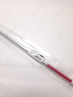 Палочка Sasaki 57 см с блеском серебристая с красной ручкой SIxR (Silver x Red)