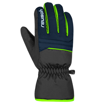 Перчатки REUSCH Alan Junior Black/Dress Blue/Neon Green