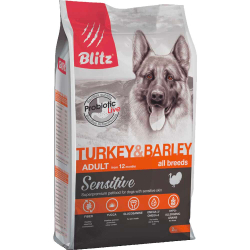 Blitz Sensitive корм для собак с индейкой и ячменем (Adult Turkey&Barley)