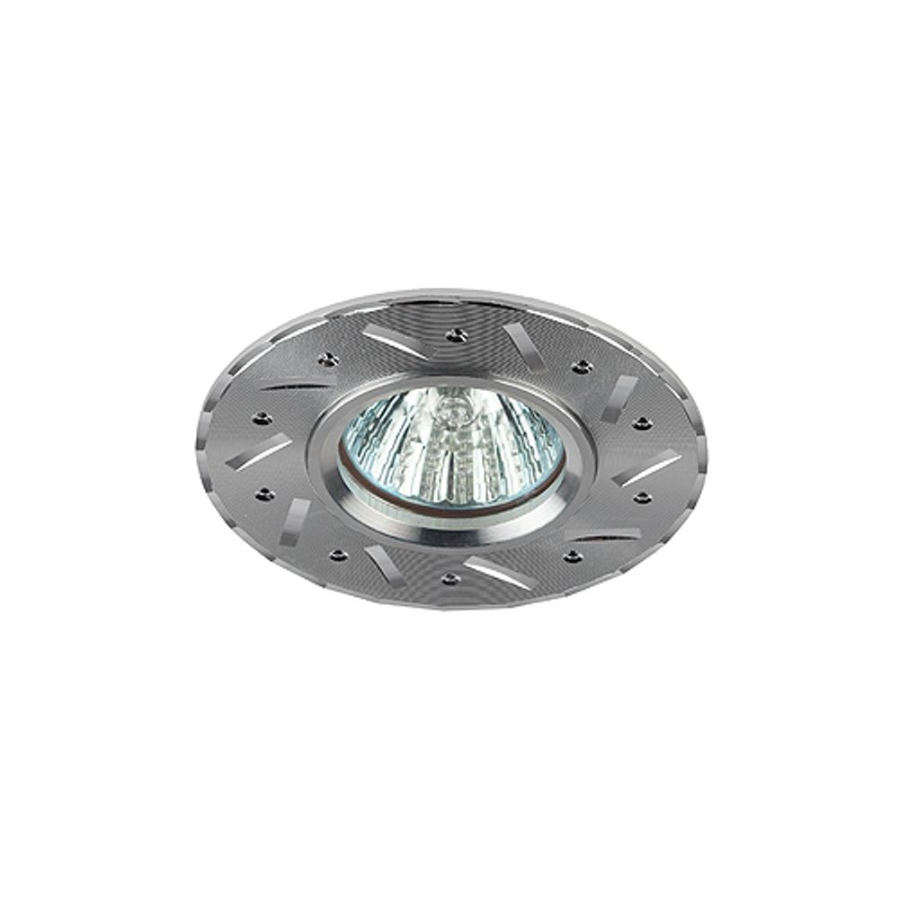 Светильник встраиваемый алюминиевый ЭРА KL41 SL под лампу MR16 GU5.3 серебро | Алюминиевые встраиваемые светильники