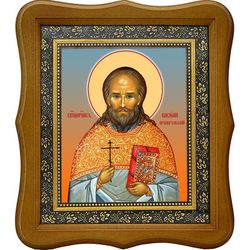 Василий Архангельский, пресвитер, священномученик. Икона на холсте.