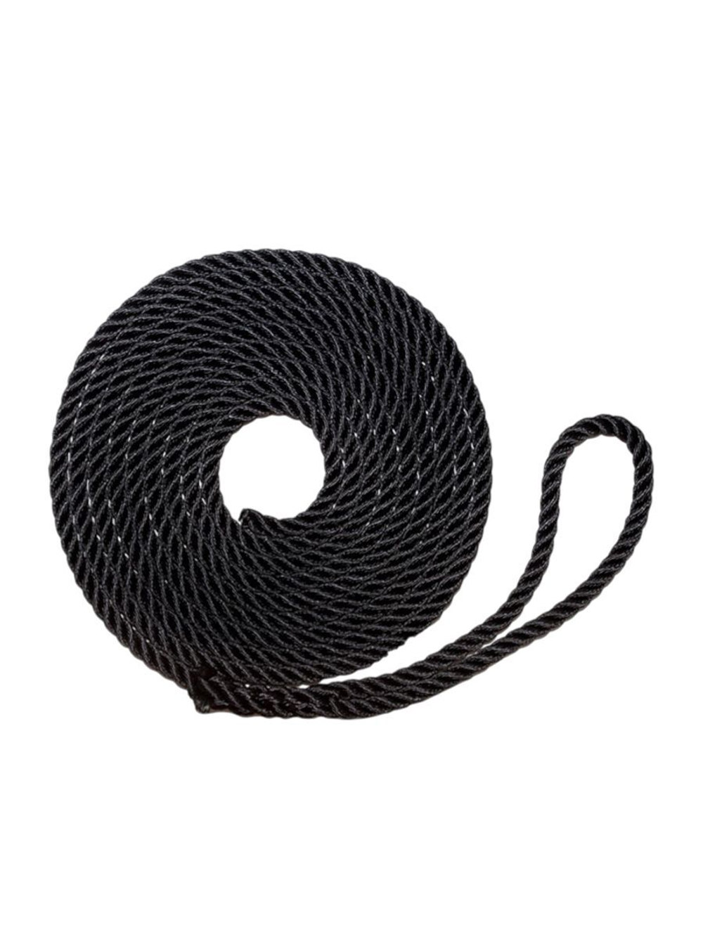 Канат крученый ШВАРТОВЫЙ 14,0 мм 3000 кг 6 м с огоном 30 см