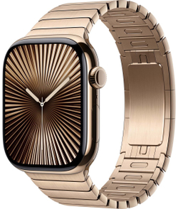 Apple Watch 10 46mm Титан Золотые Ремешок Link Bracelet Золотого Цвета