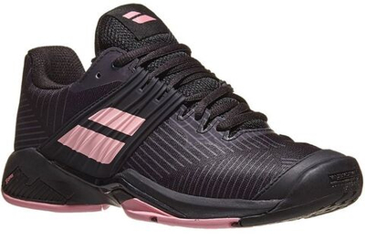 Женские Кроссовки теннисные Babolat Propulse Fury AC Women - black/geranium pink