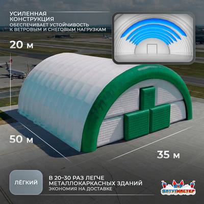 Временный авиационный ангар «Горизонт Авиа», 50×35×20 м