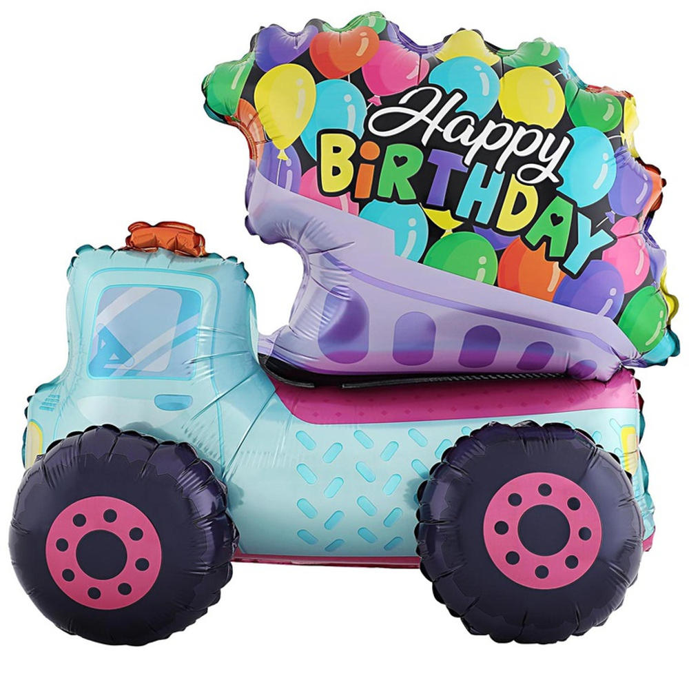 Шар Фольгированный Грузовик с шариками (Ассорти)