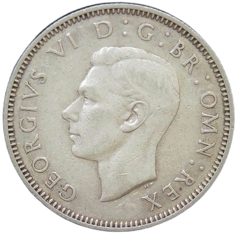 Великобритания 1 шиллинг (shilling) 1946 Шотландский шиллинг - лев, сидящий на короне (VF-XF)