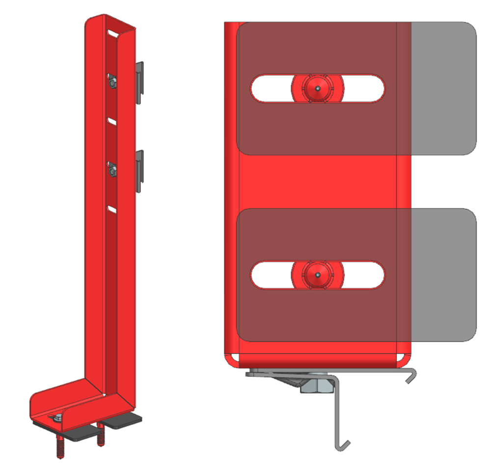 Опора для отдельностоящей перегородки WALLBOX (цена за 1шт.)