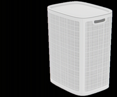 Корзина для белья Лён 100л 43*32,1*80см серый