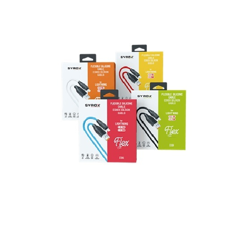 Кабель USB - Lightning SYROX C104 (черный) 1м