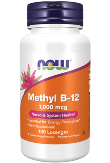 NOW Foods, Витамин B12 метилкобаламин, Methyl B-12 1000 mcg, 100 пастилок