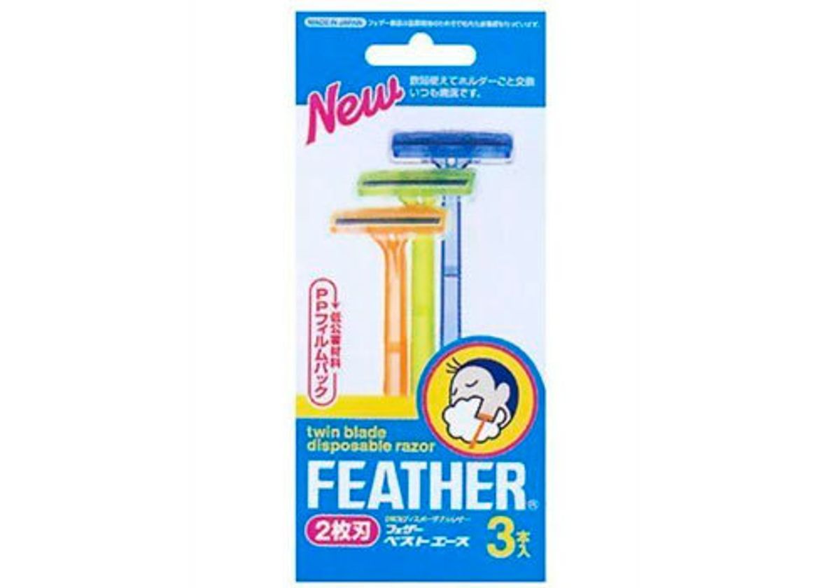 Одноразовый бритвенный станок Feather, 3шт