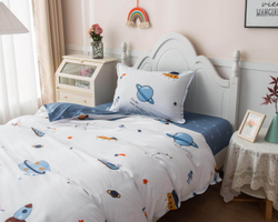 Детское постельное белье Sofi De MarkO Космос белое