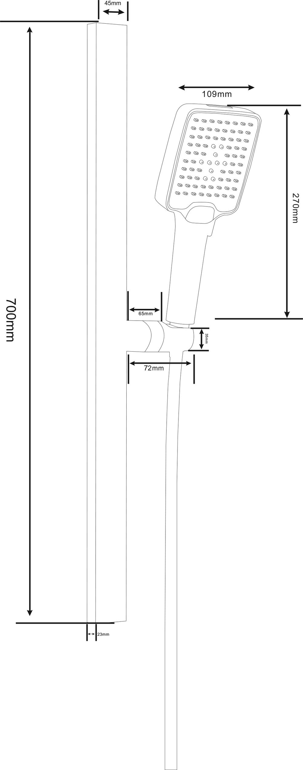 Смеситель для ванны с душем STWORKI Ноттвиль S34100BK + Душевой гарнитур Ольборг S20190BK, матовый черный