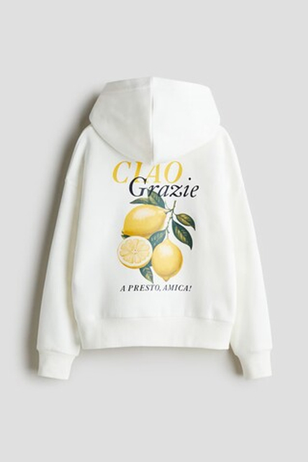 H&M Комплект из толстовки и шортов, белый