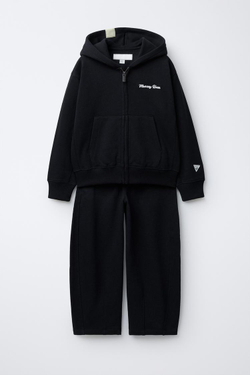 ZARA КОМПЛЕКТ ИЗ ТОЛСТОВКИ И БРЮК BALLOON, МОРСКОЙ ТЕМНО-СИНИЙ