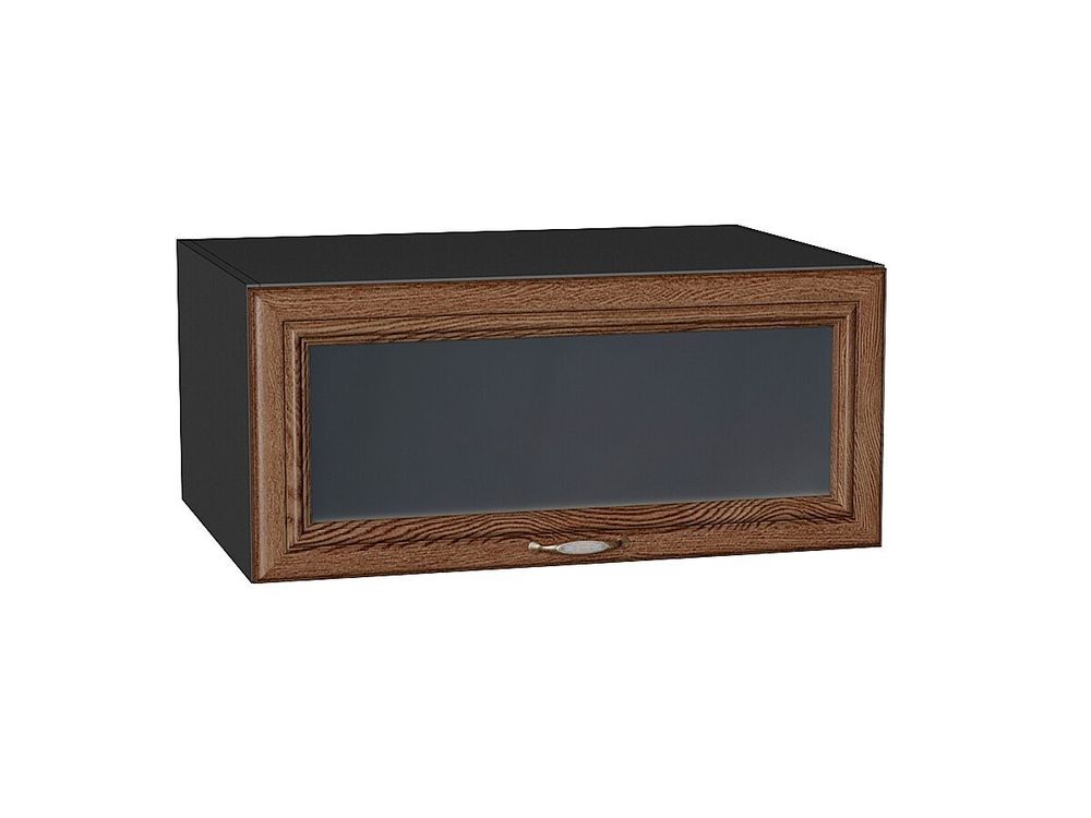 Шкаф верхний горизонтальный остекленный глубокий Шале