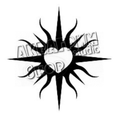 Трафарет для блеск тату "Солнце