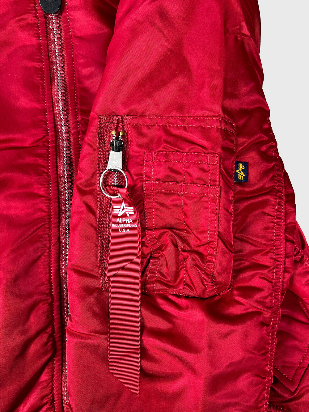 Бомбер Alpha Industries MA-1 NATUS COMM. RED/VNTG OLIVE LINING - S