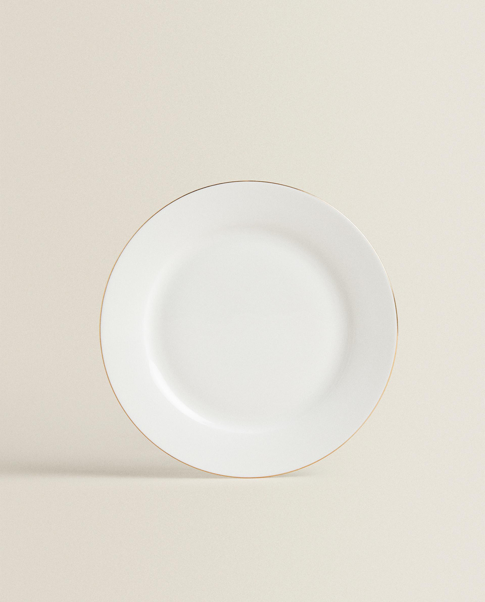 Zara Home тарелка десертная из костяного фарфора, цвет золотой, 20 см