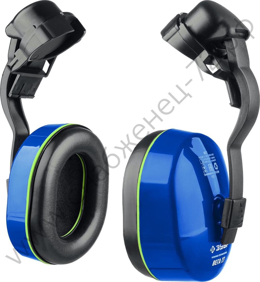 ЗУБР ВЕГА-27 защита до 107дБ, с креплением на каску, противошумные наушники (11371)