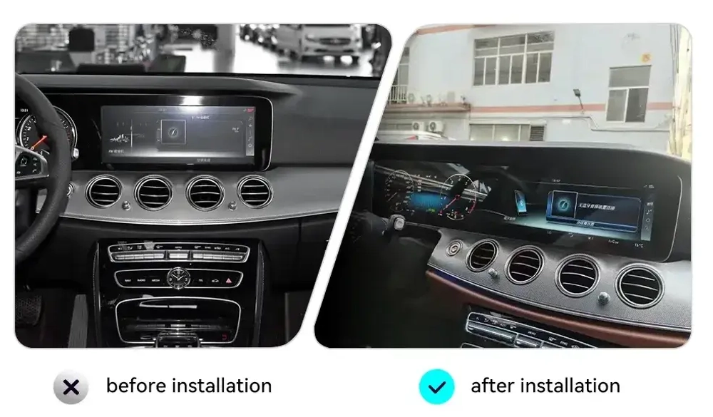 Магнитола Mercedes-Benz E-класс (W213) 2016-2018 NTG 5.5 - Carmedia MRW-M1202 мониторы 12.3", Android 12, 8Гб+128Гб, 4G SIM-слот, CarPlay