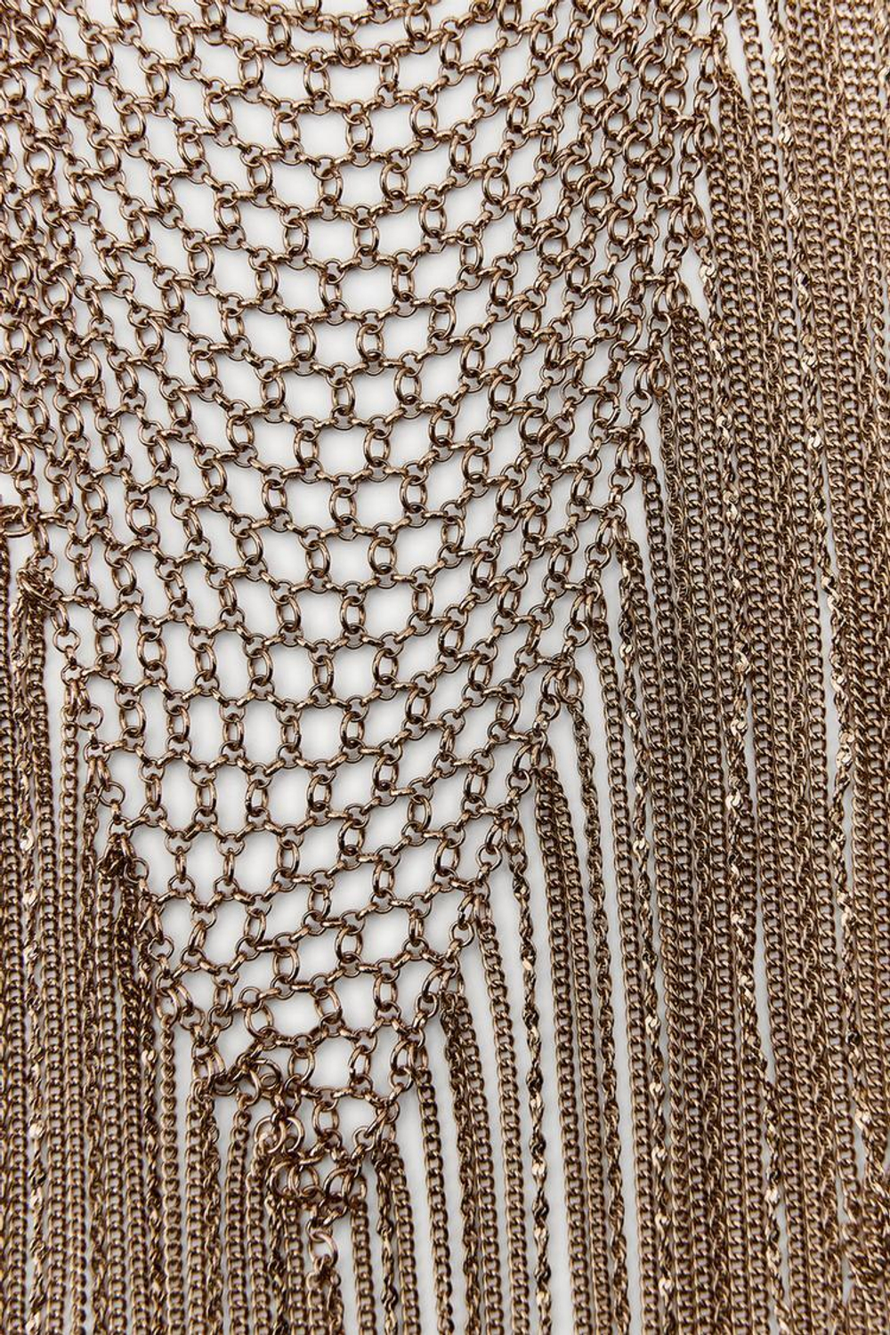 ZARA ОЖЕРЕЛЬЕ-НАГРУДНИК С БАХРОМОЙ, ЗОЛОТИСТЫЙ