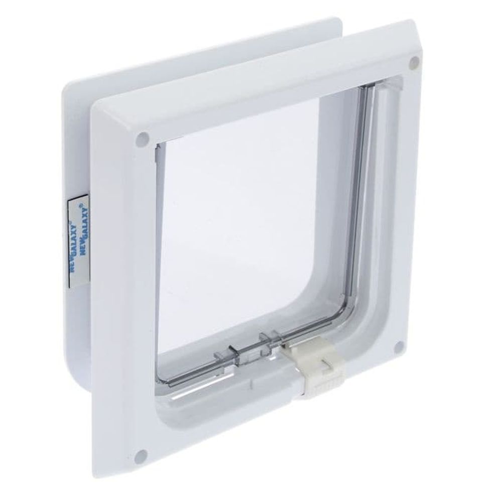 Дверца для кошек "Барсик" белая 145х145 мм Дверца для кошек "Барсик" белая 145х145 мм