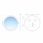 Зеркало MIXLINE "Перла" D770 сенсорный выключатель, светодиодная подсветка