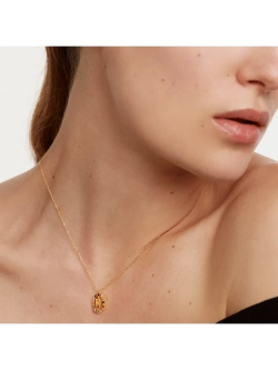 Колье женское PDPaola Буква M серебро 925 пробы покрытое золотом 750 пробы CO01-272-U