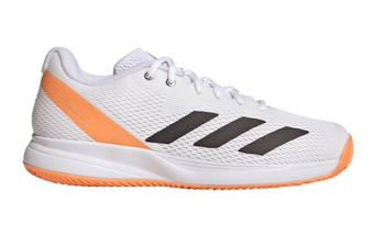 Мужские кроссовки теннисные Adidas Courtflash Speed 2 - cloud white/core black/lucid orange