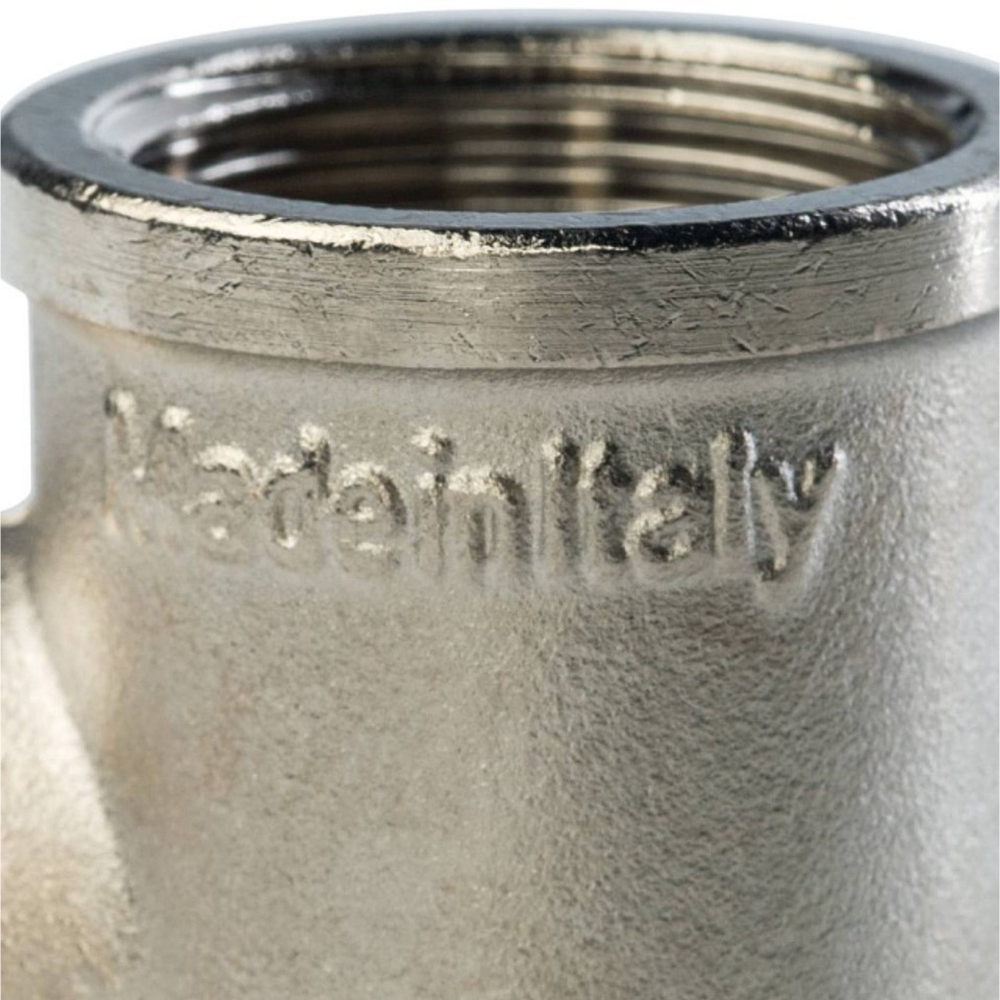 Тройник переходной STOUT никелированный ВВ 3/4"х1/2"х3/4"