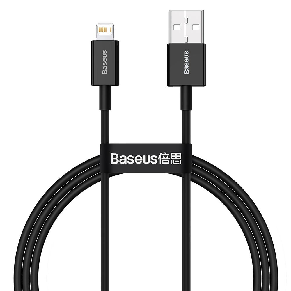 Lightning Кабель Baseus Superior Series Fast Charging Data Cable USB to iP 2.4A 1m - Black
